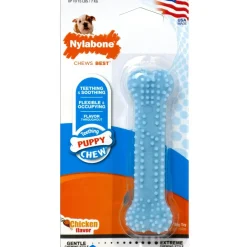 Nylabone Puppy Teething & Soothing Chew Toy Chicken Flavor