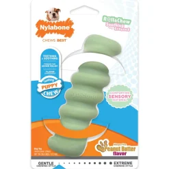 Nylabone Sensory Material Puppy Teething Stick Peanut Butter Flavor, Small