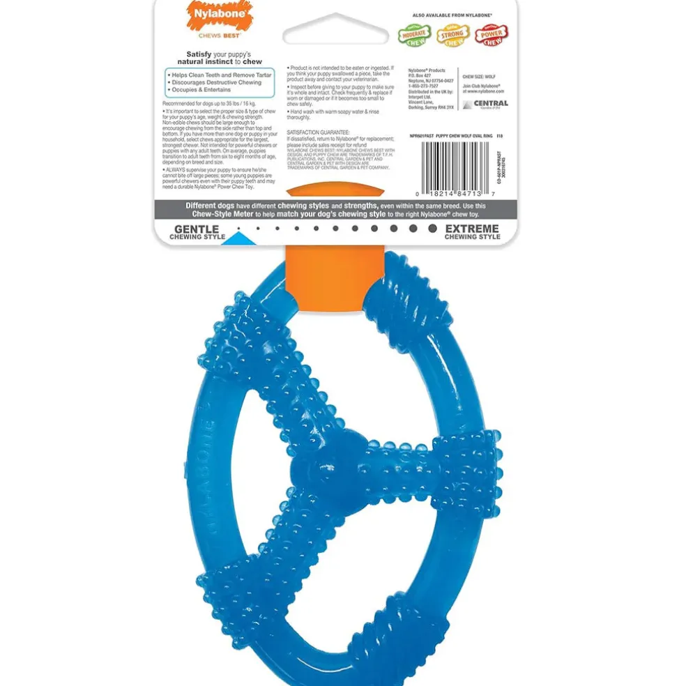 Nylabone Spin Tug & Play Puppy Chew Dog Toy, Medium/Wolf