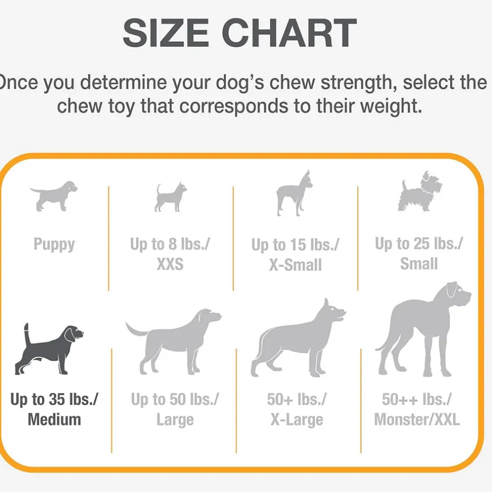 Nylabone Strong Rubber Allergen-Free Peanut Butter Flavor Tough Dog Treat Toy, Brown, Medium/Wolf
