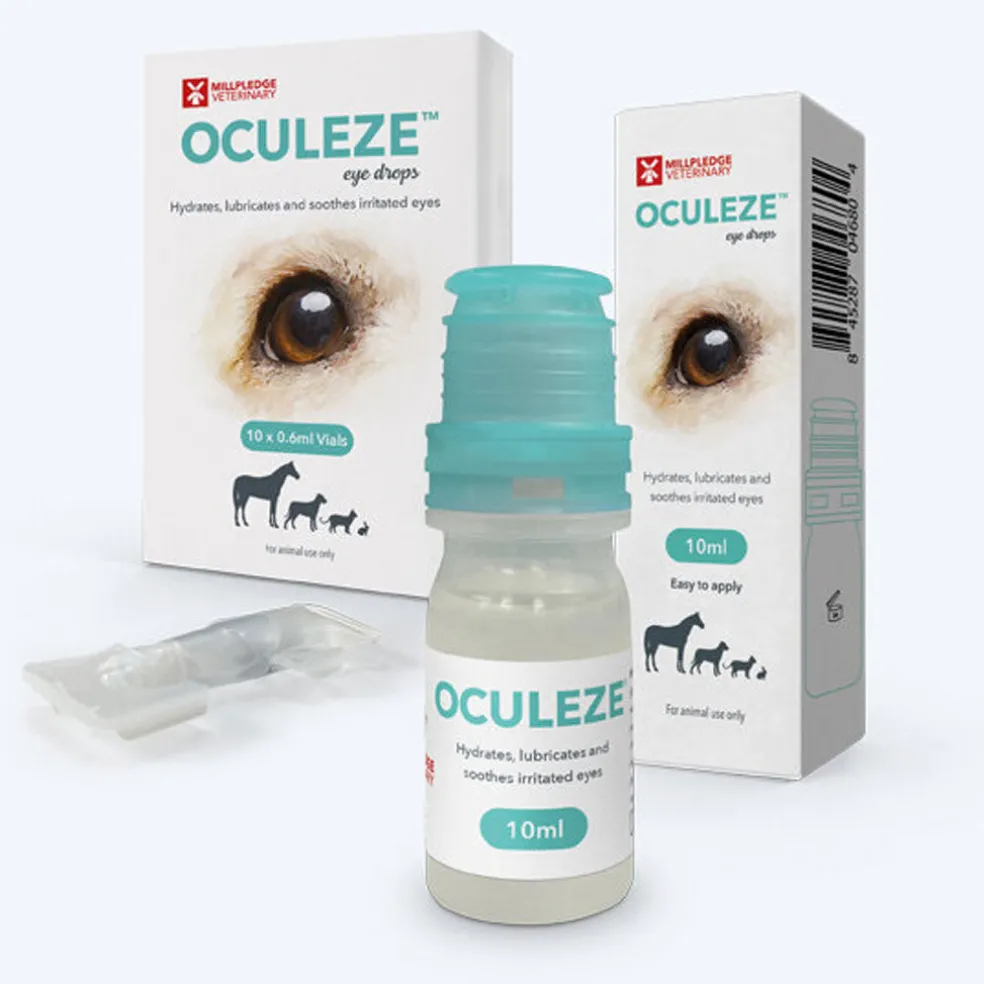 Oculeaze Eye Drops for Dogs & Cats, 10-ml