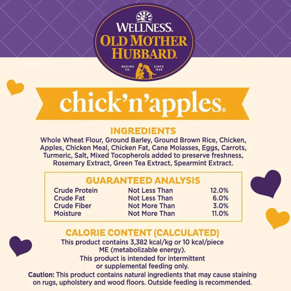 Old Mother Hubbard Chick' N' Apples Oven Baked Dog Biscuits Treats, 20-oz