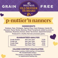 Old Mother Hubbard Grain-Free Mini P-Nuttier 'N Nanners Peanut Butter & Banana Flavored Dog Treats, 16-oz