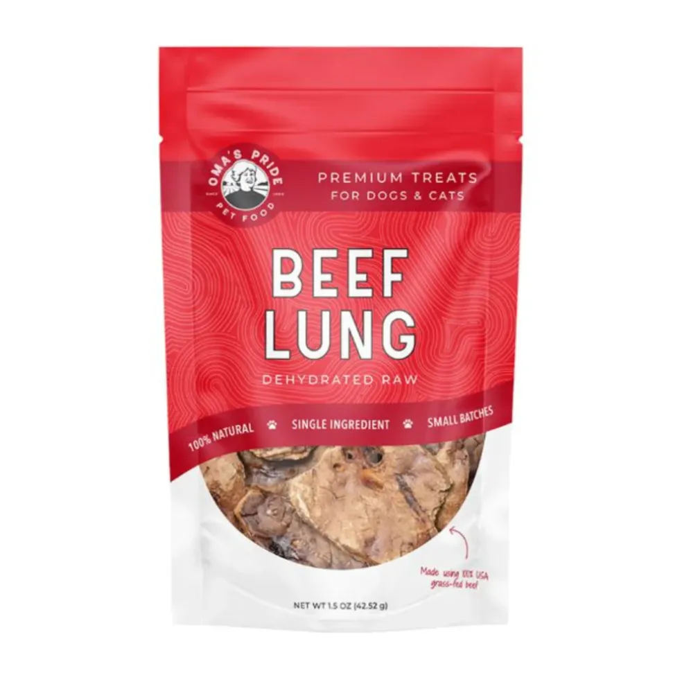 Oma's Pride Dehydrated Beef Lung Dog & Cats Treats