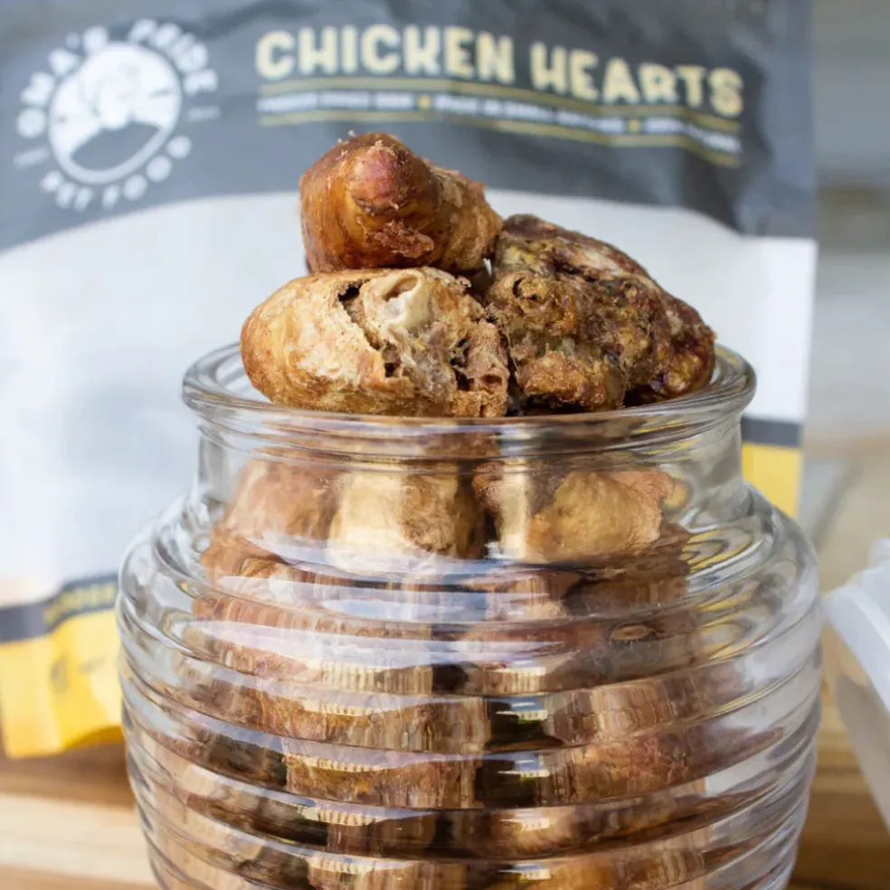 Oma's Pride Freeze-Dried Chicken Hearts Dog & Cat Treats