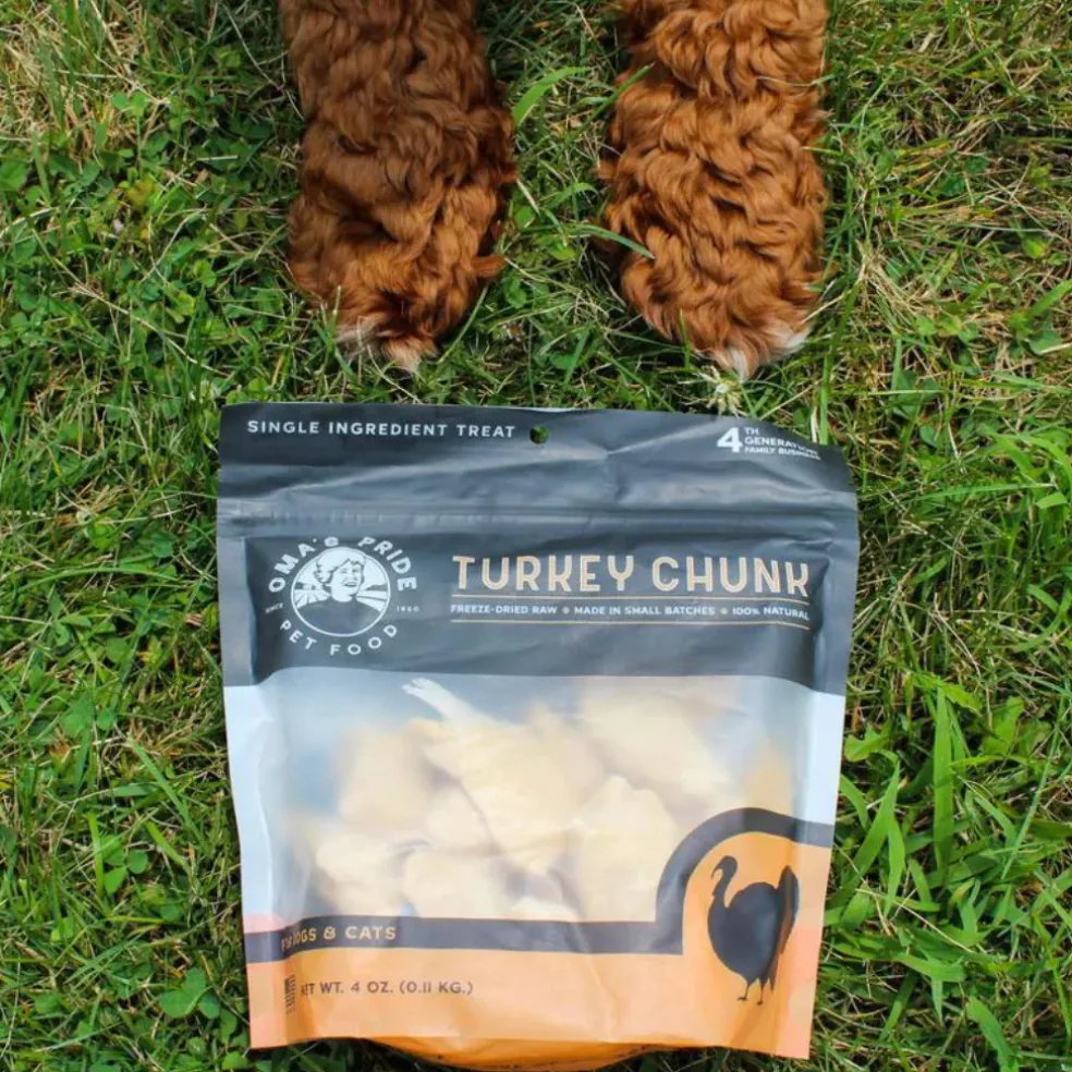 Oma's Pride Freeze-Dried Turkey Breast Chunks Dog & Cat Treats