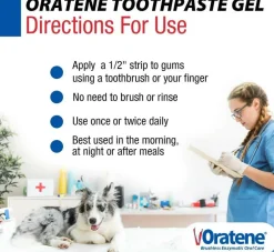 Oratene Brushless Maintenance Toothpaste Gel for Dogs & Cats (2.5oz)