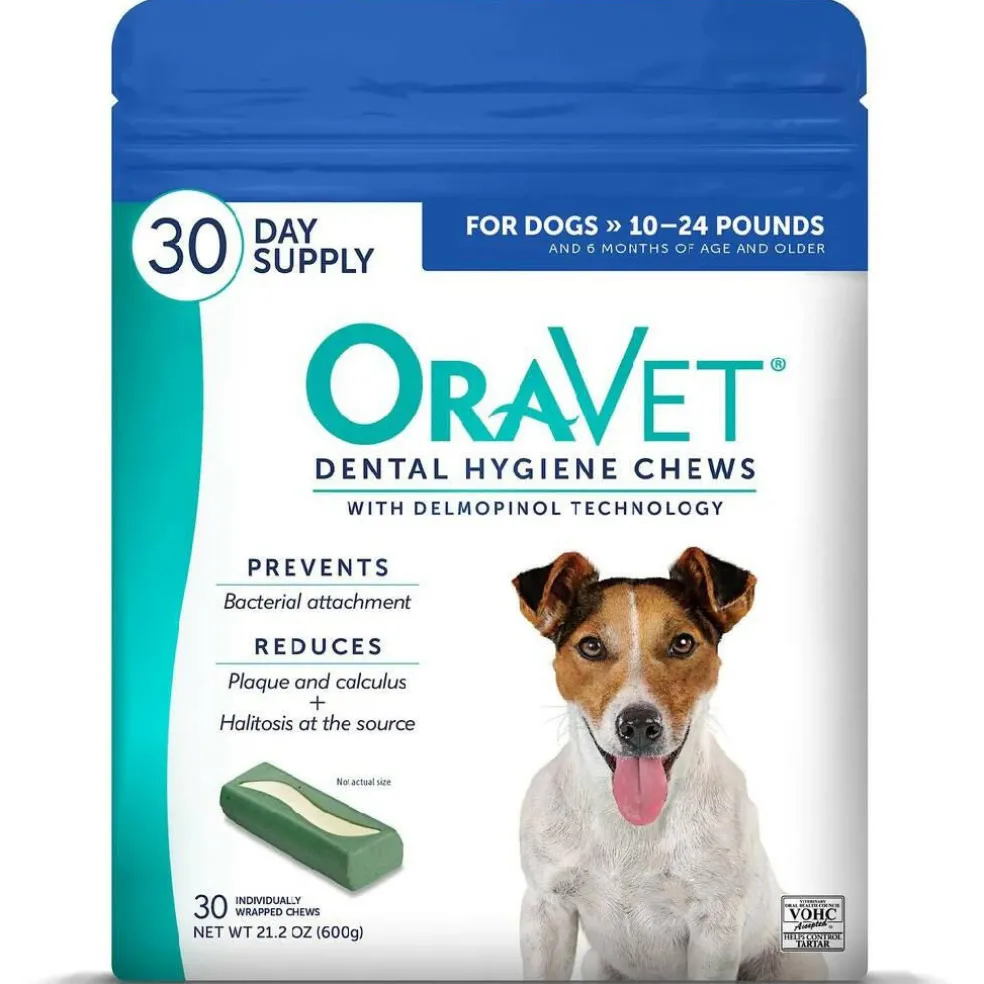 ORAVET Dental Hygiene Chews For Small Dogs 10-24 lbs