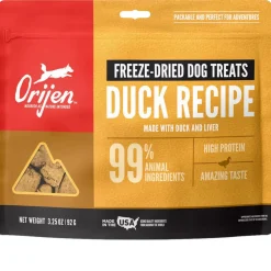 ORIJEN Free Run Duck Grain-Free High-Protein Freeze Dried Dog Treats, 3.25-oz bag