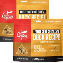 ORIJEN Free Run Duck Grain-Free High-Protein Freeze Dried Dog Treats, 3.25-oz bag