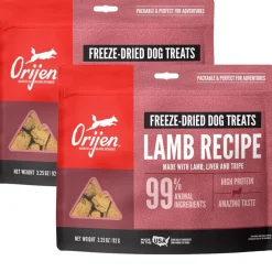 ORIJEN Grass Fed Lamb Grain-Free High-Protein Freeze Dried Dog Treats, 3.25-oz bag