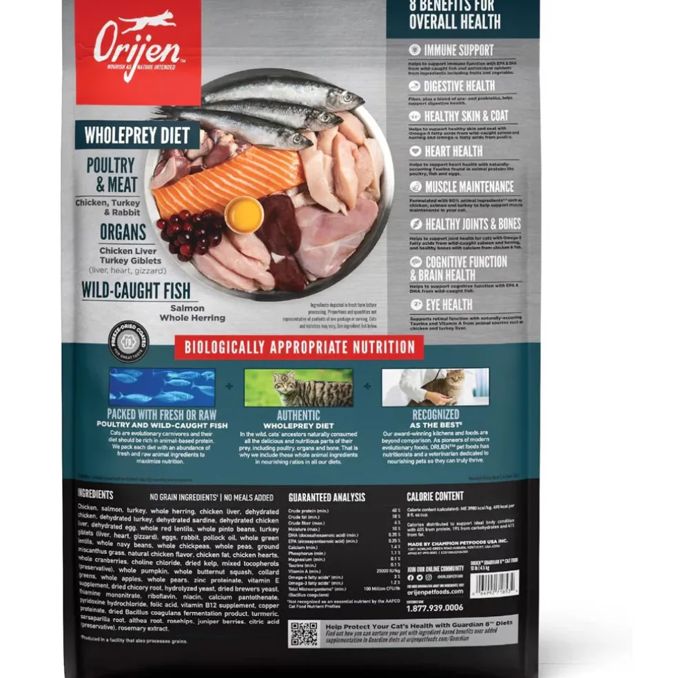 ORIJEN Guardian 8 Grain-Free High-Protein Premium Dry Cat Food