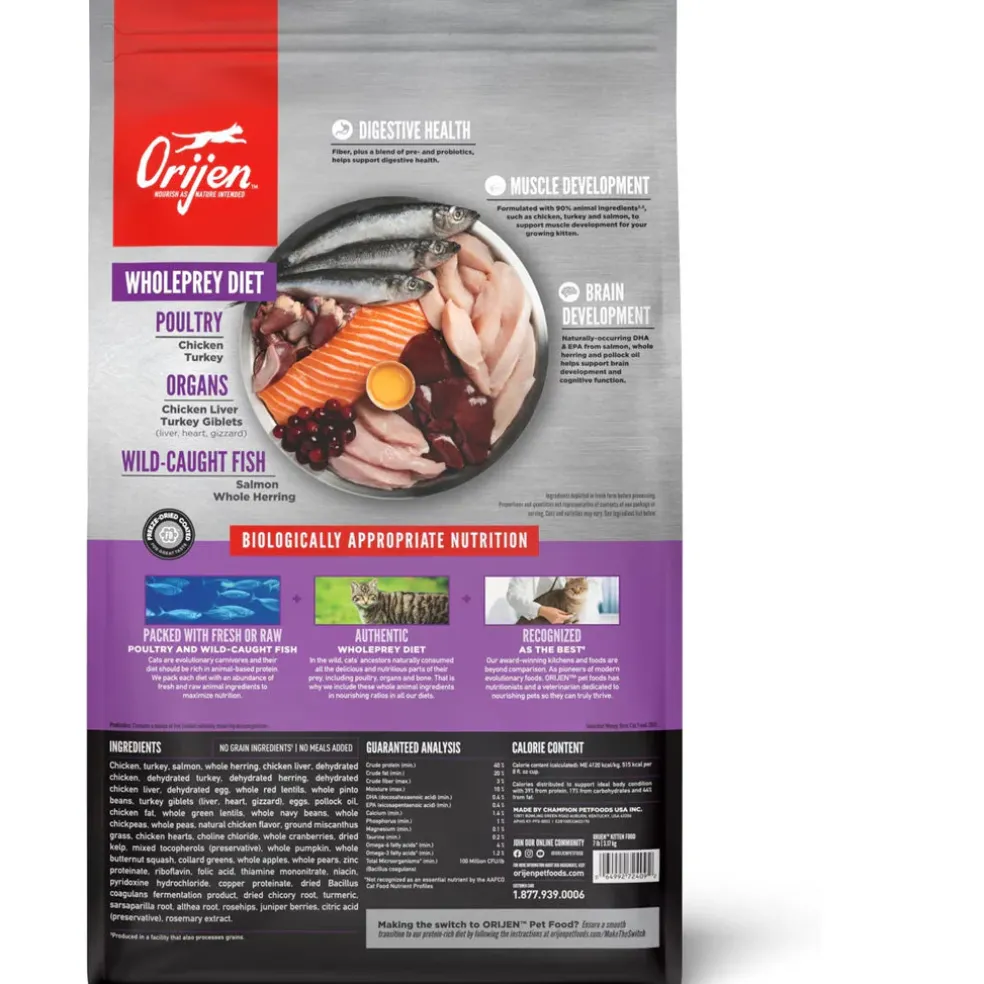 ORIJEN Kitten Grain-Free High-Protein Premium Dry Cat Food