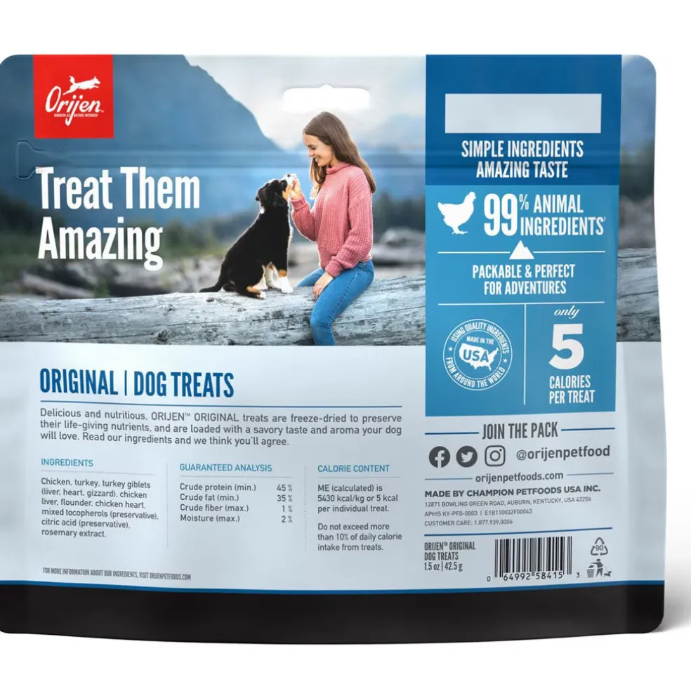 ORIJEN Original Grain-Free High-Protein Freeze-Dried Dog Treats