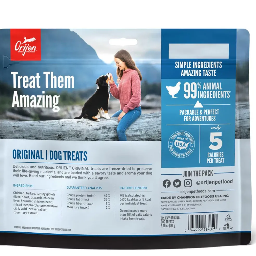 ORIJEN Original Grain-Free High-Protein Freeze-Dried Dog Treats