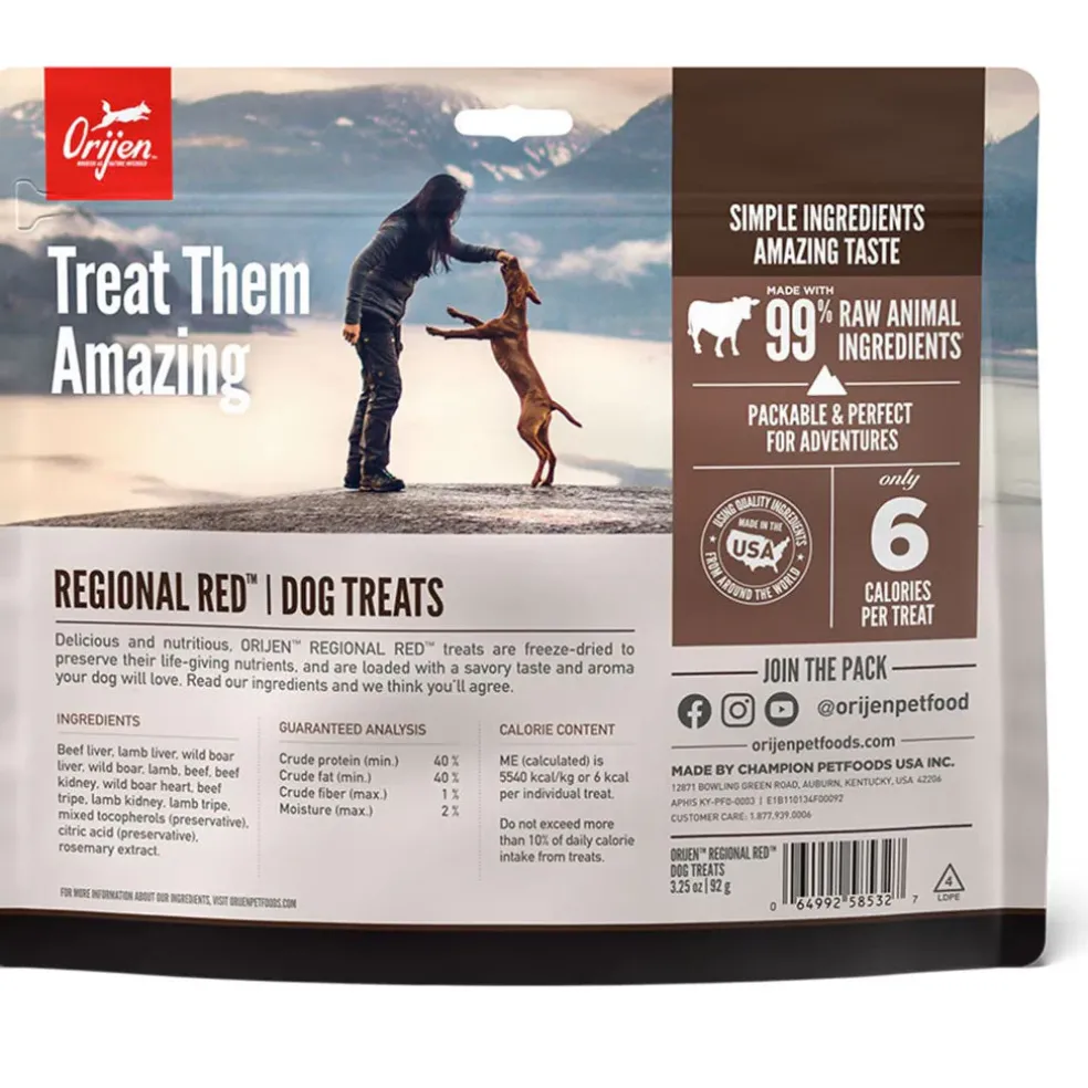 ORIJEN Regional Red Grain-Free High-Protein Freeze-Dried Dog Treats