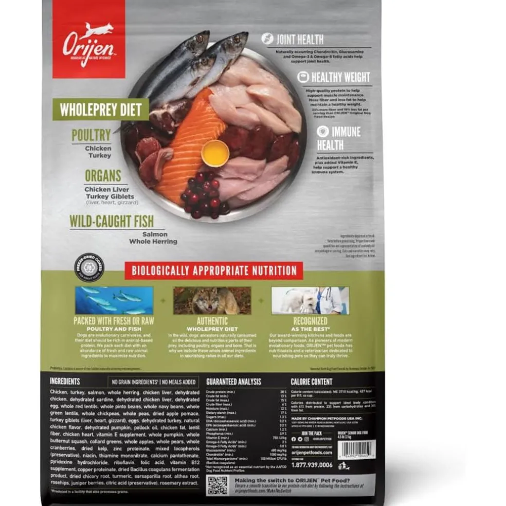 ORIJEN Senior Grain-Free High-Protein Dry Dog Food
