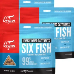 ORIJEN Six Fish Grain-Free High-Protein Raw Animal Ingredients Freeze Dried Cat Treats, 1.25-oz bag