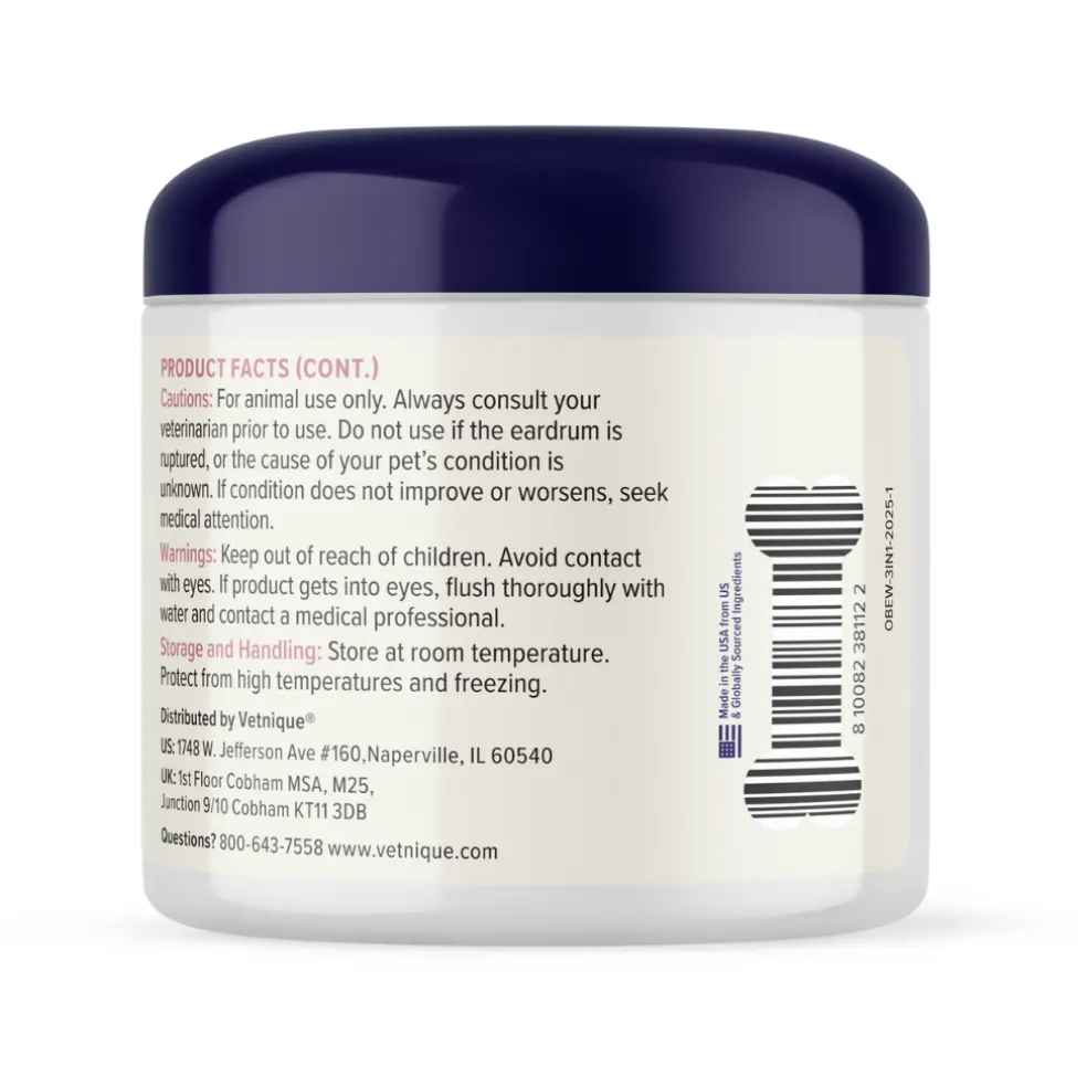 Oticbliss Advanced Vet Strength Medicated Ear Wipes for Cats & Dogs, 50 ct