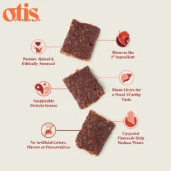 OTIS Wild Things Bison Jerky Treats for Dogs (4 oz)