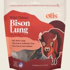 OTIS Wild Things Bison Lung Filets Treats for Dogs (4 oz)