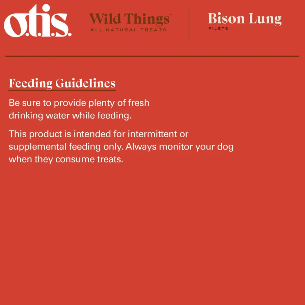 OTIS Wild Things Bison Lung Filets Treats for Dogs (4 oz)