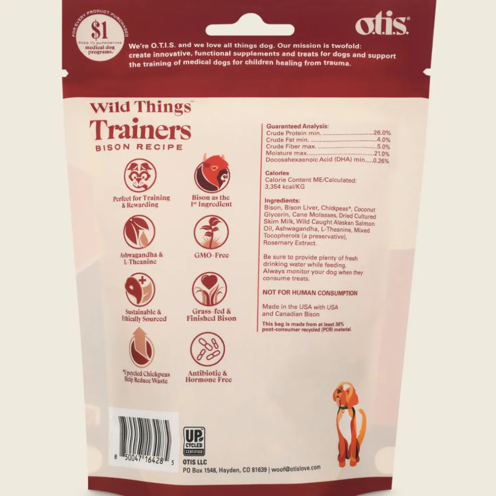 OTIS Wild Things Bison Trainers Bite-Sized Treats for Dogs (4 oz)