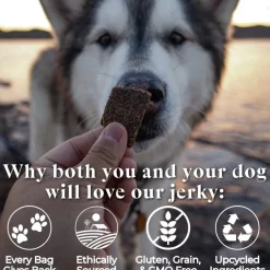 OTIS Wild Things Elk Jerky Treats for Dogs (4 oz)