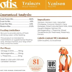 Otis Wild Things Trainers Venison Recipe Treats for Dogs, 4-oz