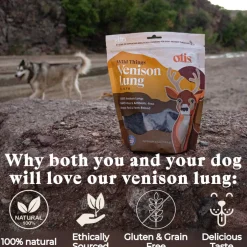 OTIS Wild Things Venison Lung Filets Treats for Dogs (4 oz)