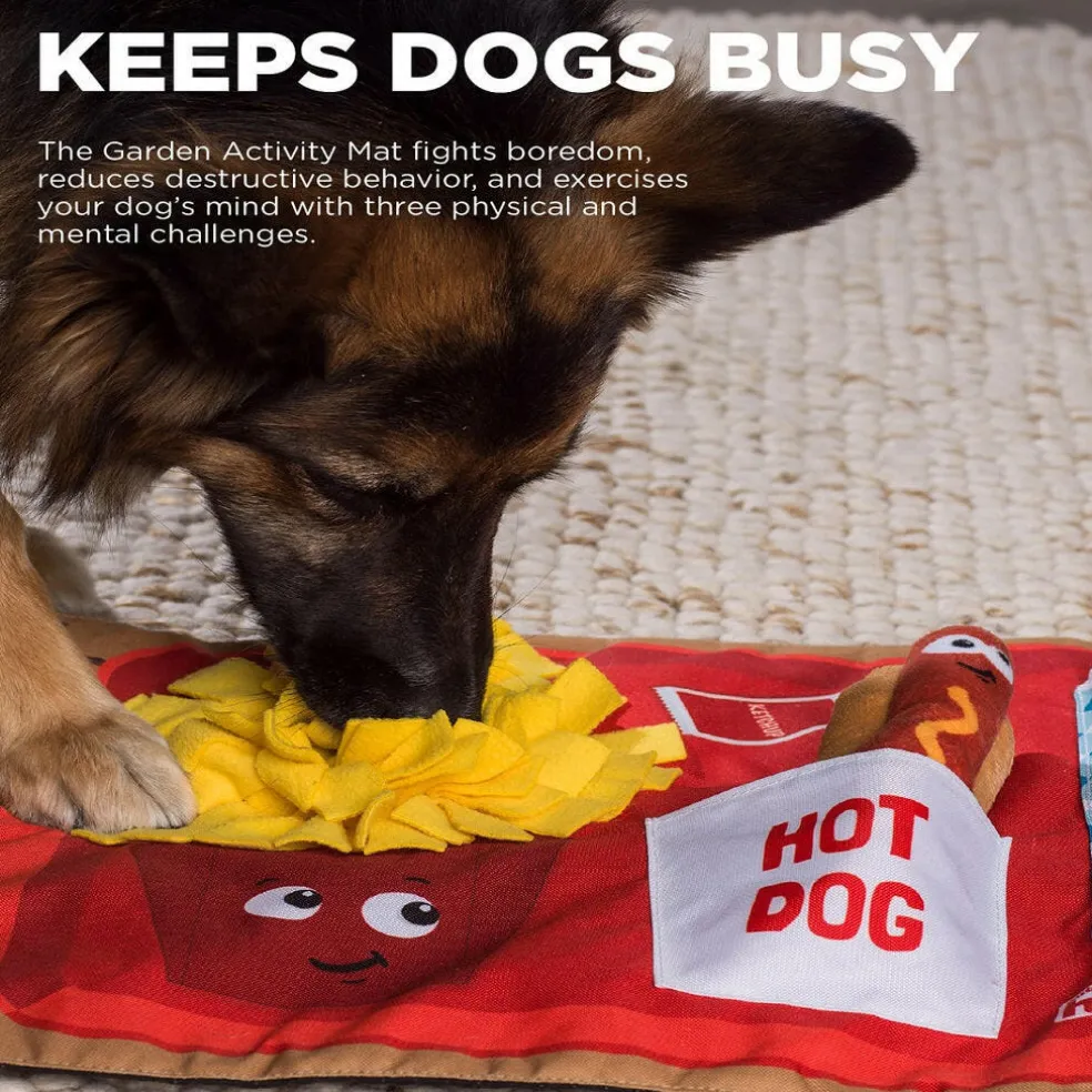 Outward Hound Activity Matz Fast Food Fun Game Plush Dog Puzzle Mat
