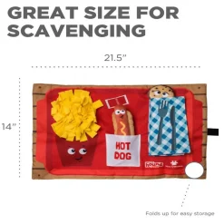 Outward Hound Activity Matz Fast Food Fun Game Plush Dog Puzzle Mat