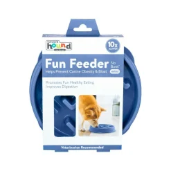 Outward Hound Fun Feeder Slo Bowl Slow Feeder Dog Bowl, Blue