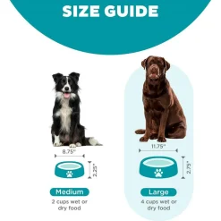 Outward Hound Fun Feeder Slo Bowl Slow Feeder Dog Bowl, Turquoise Drop