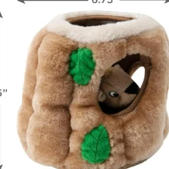Outward Hound Hide-A-Squirrel Squeaky Brown Dog Toy
