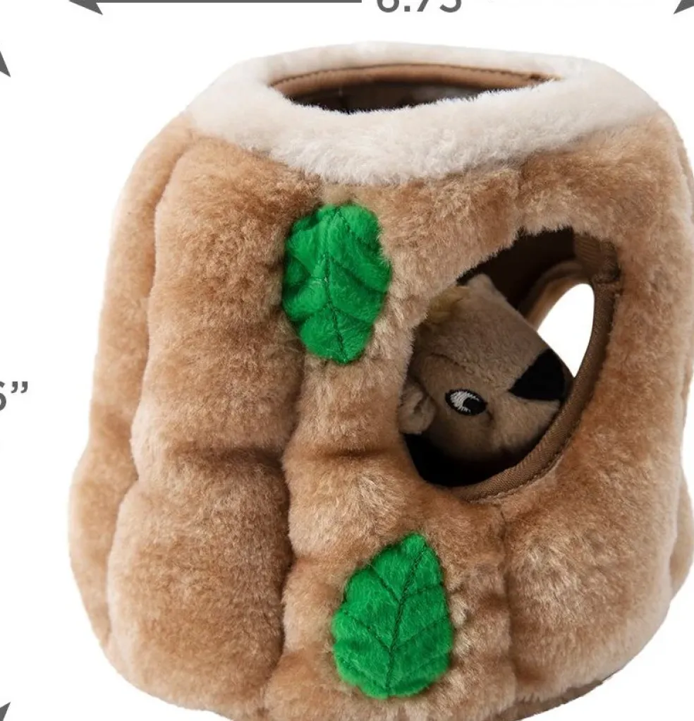 Outward Hound Hide-A-Squirrel Squeaky Brown Dog Toy