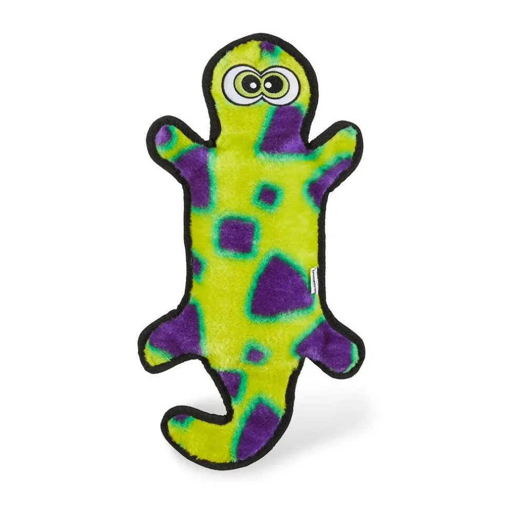 Outward Hound Invincible Gecko 4 Stuffingless Durable Squeaker Dog Toy, Large
