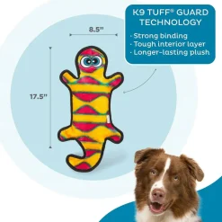 Outward Hound Invincible Gecko 4 Stuffingless Durable Squeaker Dog Toy, Large