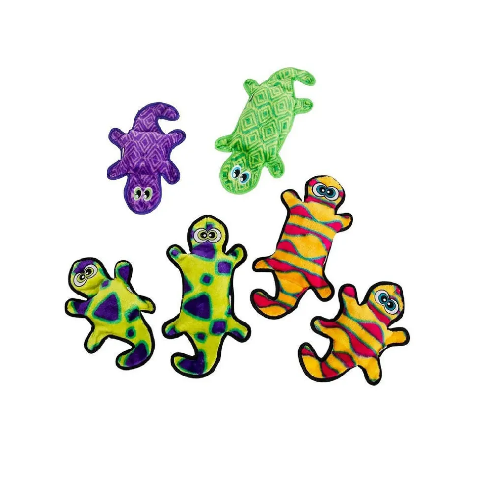 Outward Hound Invincible Gecko 4 Stuffingless Durable Squeaker Dog Toy, Large