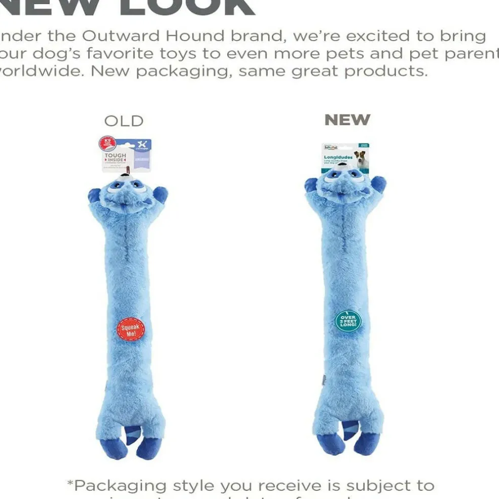 Outward Hound Longidudes Raccoon Plush & Squeaky Tug Toy For Dogs