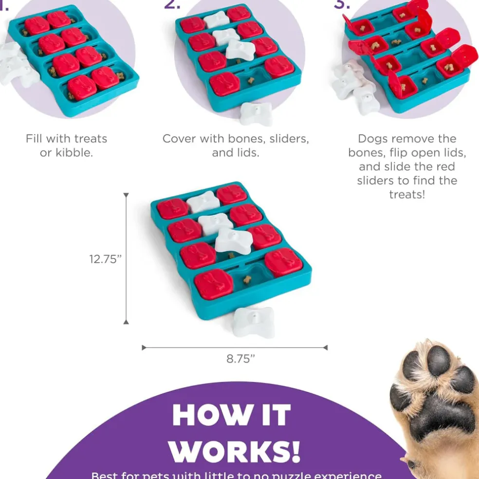 Outward Hound Nina Ottosson Brick Interactive Puzzle Toy For Dogs