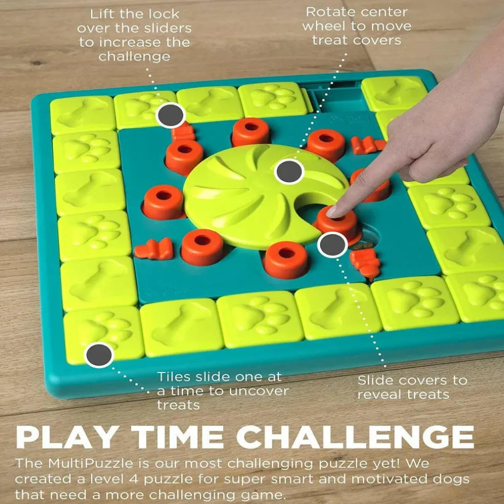 Outward Hound Nina Ottosson MultiPuzzle Interactive Treat Puzzle Toy For Dogs, Expert Level