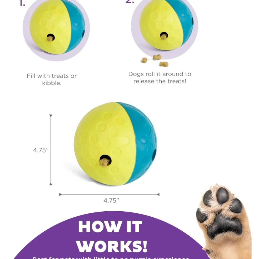 Outward Hound Nina Ottosson Treat Tumble Toy For Dogs - Small (Blue & Yellow)