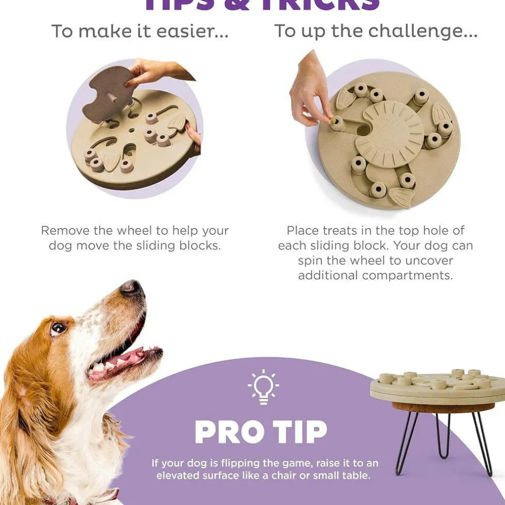 Outward Hound Nina Ottosson Worker Interactive Treat Puzzle Toy For Dogs, Level 3, Tan