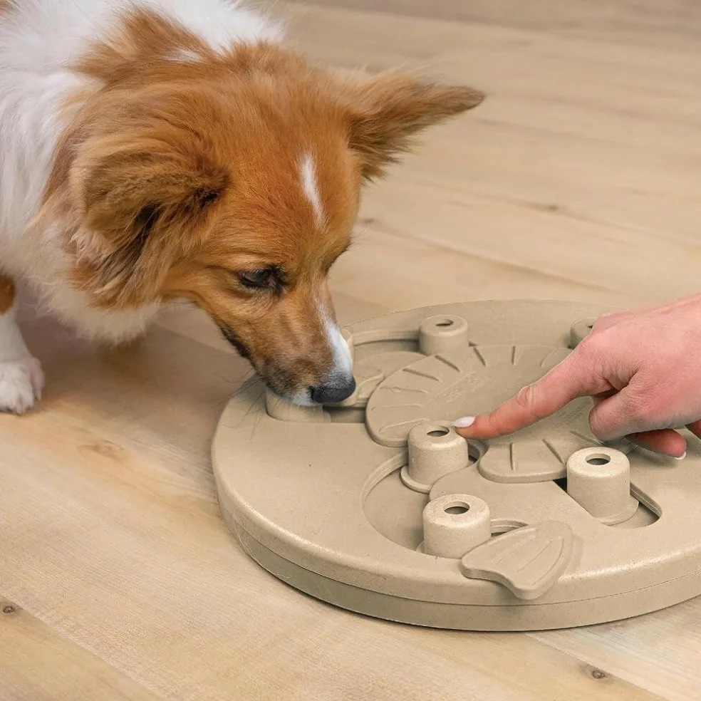 Outward Hound Nina Ottosson Worker Interactive Treat Puzzle Toy For Dogs, Level 3, Tan
