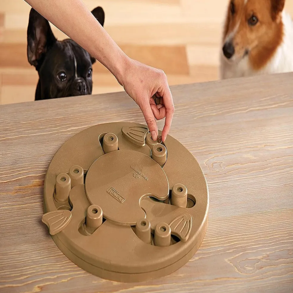 Outward Hound Nina Ottosson Worker Interactive Treat Puzzle Toy For Dogs, Level 3, Tan