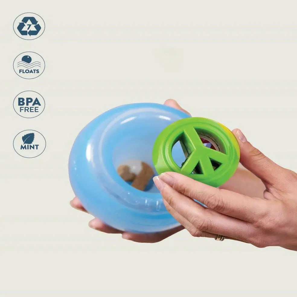 Outward Hound Planet Dog Orbee Snoop Interactive Treat Dispensing Toy Blue (Large)