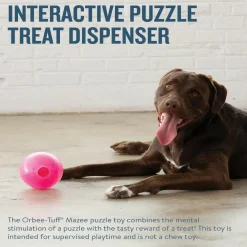 Outward Hound Planet Dog Orbee Mazee Interactive Treat Dispensing Puzzle Pink