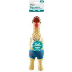Outward Hound Squawkers Earl Latex Rubber Chicken Interactive Toy For Dog (Large)