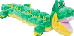 Outward Hound Squeaker Mat Long Body Gator Green Toy For Dog (Extra Large)
